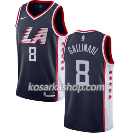 Dres Los Angeles Clippers Danilo Gallinari 8 Nike 2018-19 City Edition Navy Swingman